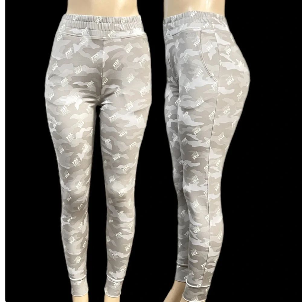 Victorias Secret Pink Active Ultimate High Waist Skinny Jogger polar gray Logo